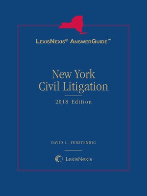 cover image of LexisNexis AnswerGuide: New York Civil Litigation